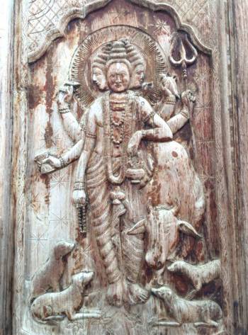 Carved door